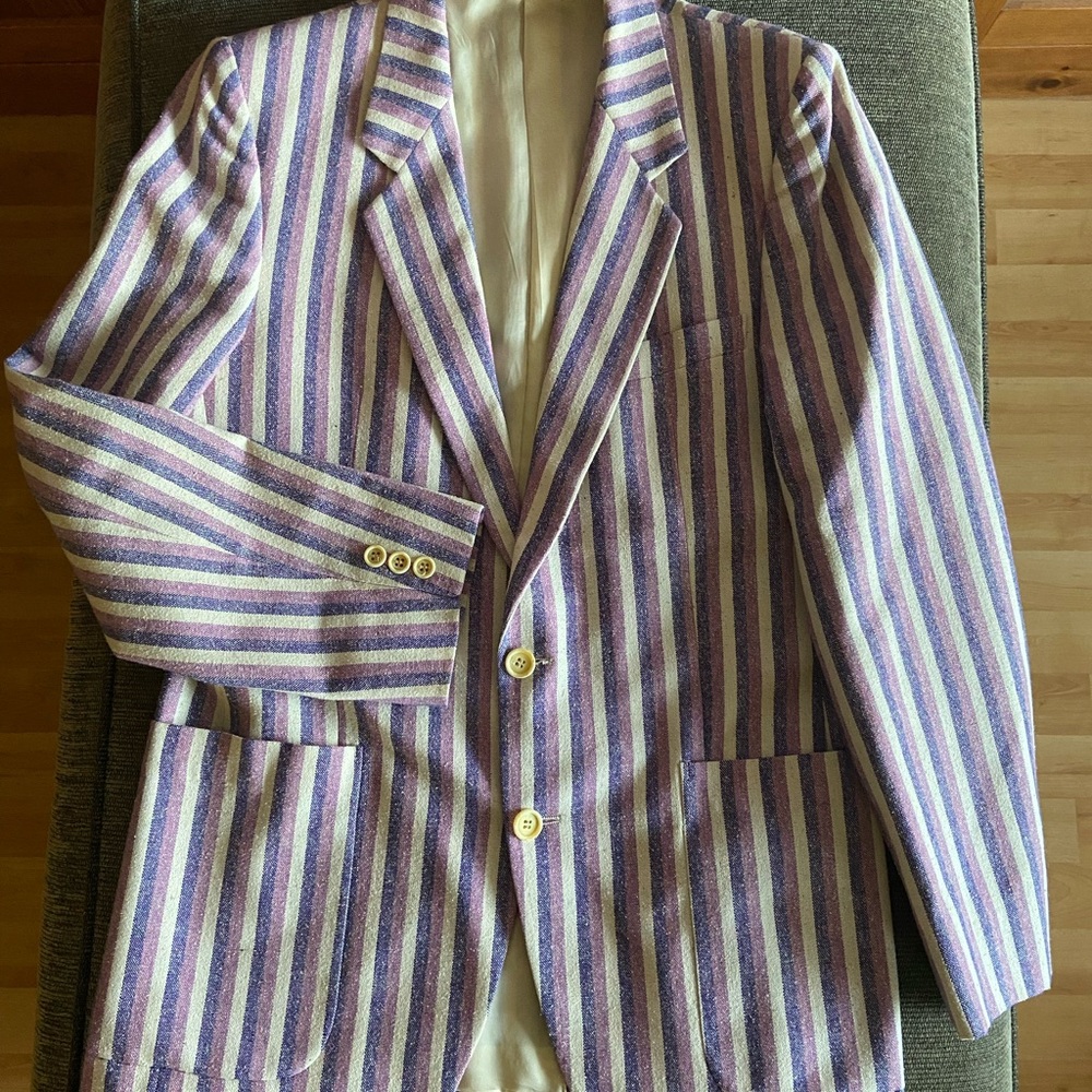 Gorgeous Vintage Jean Paul Germain Summer Purple, Lavender and Cream Blazer